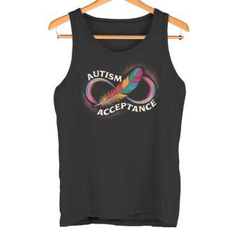 Autismo Rojo En Lugar De Infinitoímbolo Autista Aceptación Autista Camiseta sin mangas - Regaloses