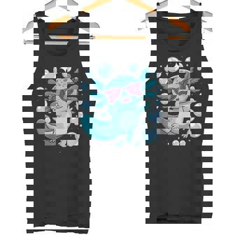 Axolotl Mignon Avec Lunettes Deoleil Drôle Axolotl Lover Débardeur e - Cadeauxyz