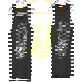 Badうさぎ星人 グリーン迷彩 タンクトップ - Kawaiitshirt