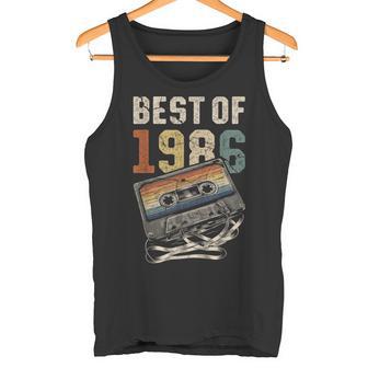 Best Of 1986 Cassette 40 Años Música Retro Cumpleaños Camiseta sin mangas - Regaloses