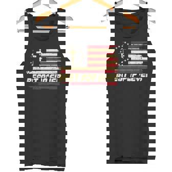 Best Pop Ever USA Flag Patriotic Christian Grandpa Pop Pop Tank Top | Mazezy