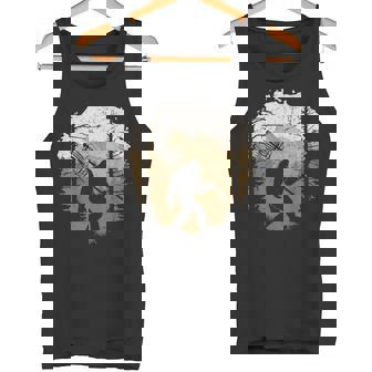 Bigfoot Disc Golf Player Sasquatch Disc Golfing Sports Tank Top | Mazezy