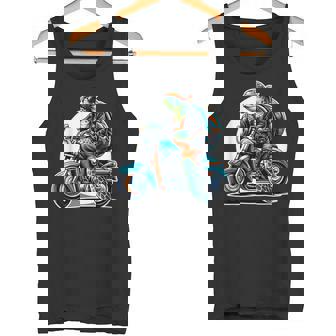 Biker Sea Turtle Riding Motorbike Tank Top | Mazezy