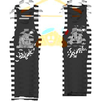 Bonjour Croissant Dessin Animé Pâtisserie Française Humour Croissant Mignon Débardeur e - Cadeauxyz