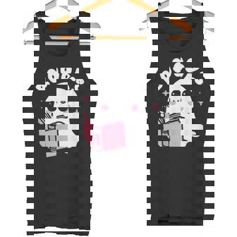 Boooks Libros De Fantasmas Kawaii Lindo Libro De Lectura De Fantasmas Camiseta sin mangas - Regaloses