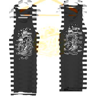 Bottes De Cowboyintage En Forme De Fer À Cheval Et Tournesol Débardeur e - Cadeauxyz