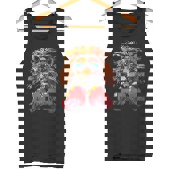 Boxeur De Boxe Avec Motif Portrait De Lion Débardeur e - Cadeauxyz