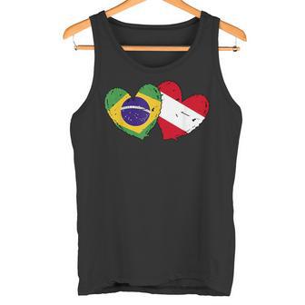 Brasil Austria Corazón Bandera Brasileña Austriaca Amistad Camiseta sin mangas - Regaloses