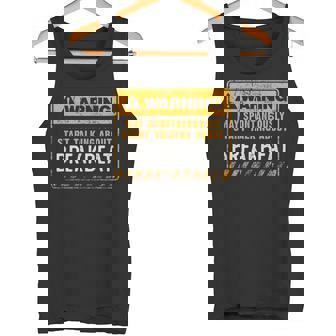BREAKBEAT FUNNY WARNING SIGN Tank Top | Mazezy