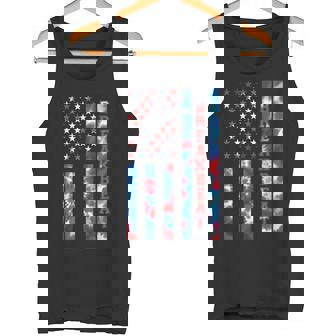 Breakbeat United States Patriotic American Flag Tie Dye Tank Top | Mazezy