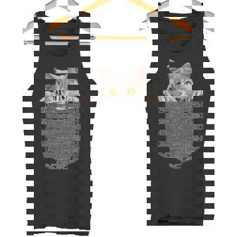 Britisch Kurzhaar Katze In Brusttasche Tank Top - Seseable