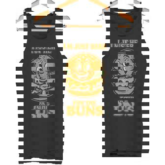 Burger Buddies 「I'm Just Here For The Buns」バーガー タンクトップ - Kawaiitshirt