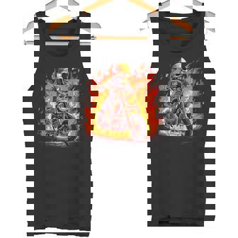 Calavera Flames Con Motocicleta Para Niños Y Niñas Camiseta sin mangas - Regaloses