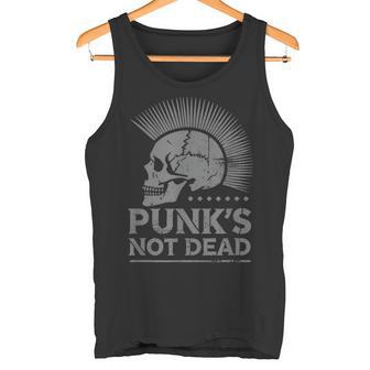 Calavera Punk's Not Dead Diseño Icónico De Punk Rock Camiseta sin mangas - Regaloses