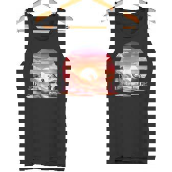 Camel Desert Safari Animal Sunset Sand Landscape Tank Top | Mazezy