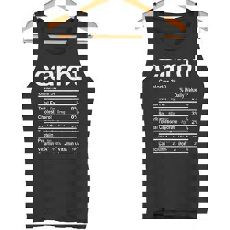 Carrot Nutrition Facts Thanksgiving Christmas Tank Top | Mazezy