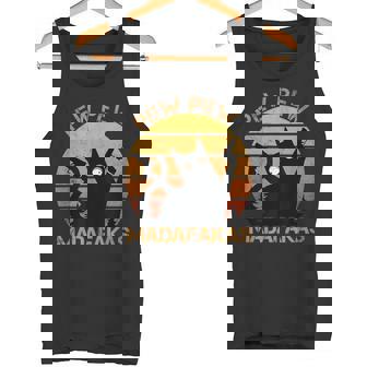 Cat Pew Pew Madafakasintage Crazy Cat Lustige Katze Camiseta sin mangas - Regaloses