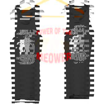 Catuperheros Power Of The Meower Feline Bossestrut Meow タンクトップ - Kawaiitshirt