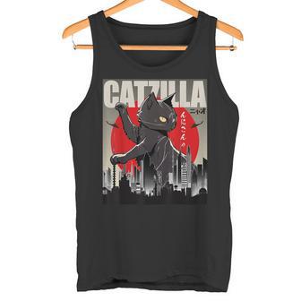 Catzilla Camisa Divertida Para Gatos Divertida Para Amantes De Los Gatos Camiseta sin mangas - Regaloses