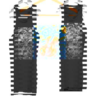 Cello Art Style Starry Sky Night Swing Music Tank Top | Mazezy