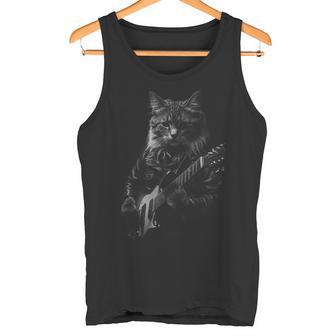 Chat Avec Guitare Idée Cadeau Humour Guitariste Débardeur e - Cadeauxyz