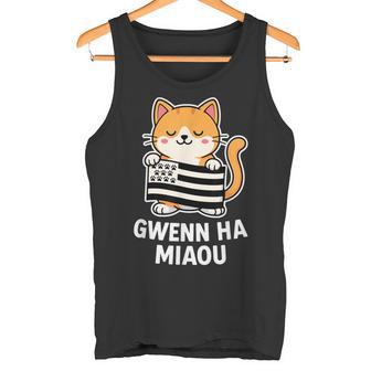 Chat Breton Gwenn Ha Du – Bretagne Humour Empreintes Patte Débardeur e - Cadeauxyz