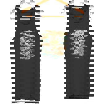 Chat Nageant Avec Des Poissons Mignon Et Drôle Débardeur e - Cadeauxyz