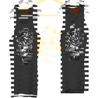 Chemise De Banjo Drôlequelette Jouant Du Banjo Manche Longue Débardeur e - Cadeauxyz