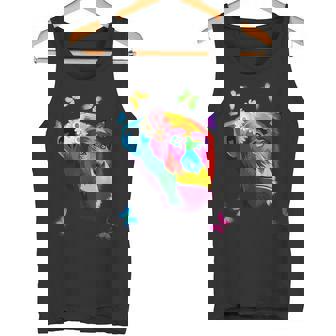 Chimpancé Monkey Colorido Chimpancé Flores Mariposas Camiseta sin mangas - Regaloses