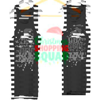 Christmas Shopping Squad Tee Holiday Shopper Group Santa Hat Tank Top | Mazezy