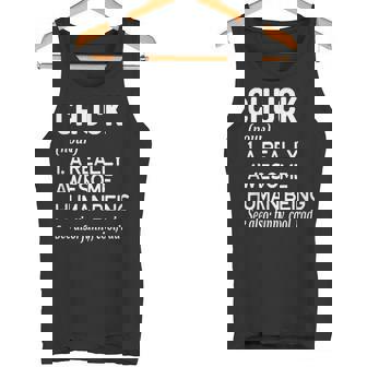 Chuck Name Definición De Nombre Divertido Diccionario De Nombre Camiseta sin mangas - Regaloses