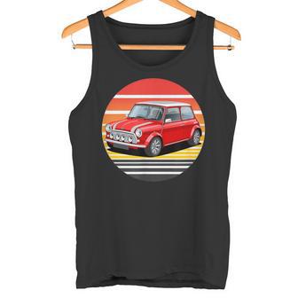 Coche Deportivo Clásico Británico Retro Atardecer Rojo Mini Camiseta sin mangas - Regaloses