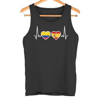 Colombia España Latido Bandera Española Colombiana Camiseta sin mangas - Regaloses
