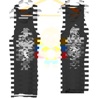 Colombia Fútbol Perezoso Fútbol Aficionado Animal Ball Camiseta sin mangas - Regaloses