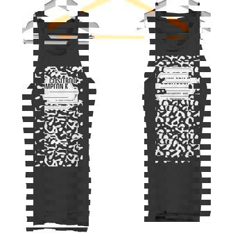 Composition Notebook Shirt Group Halloween Costume Small -Adults & Kids Short Sleeve Crew Neck Modern Creative Halloween Cosplay 1 Count Tank Top | Mazezy