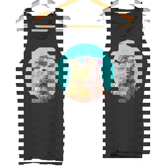 Cool Capybara Gafas Deolibes Camiseta sin mangas - Regaloses