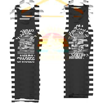 Cool Grandpas Ride Snowmobiles Vintage Snowmobiling Grandpa Tank Top | Mazezy