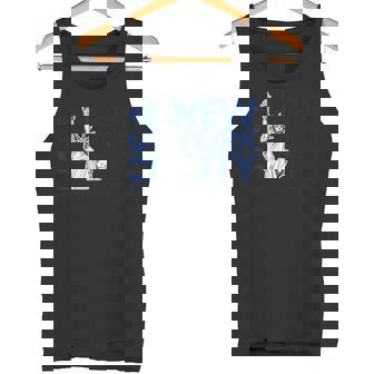 Cool Nyc New York Citytatue Of Liberty With Usa Flag タンクトップ - Kawaiitshirt