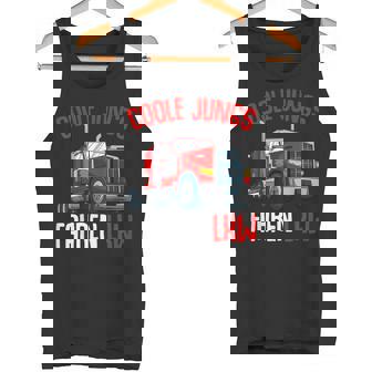 Coole Jungs Fahren Lkw Fahrer Trucker Kinder Jungen Tank Top - Seseable
