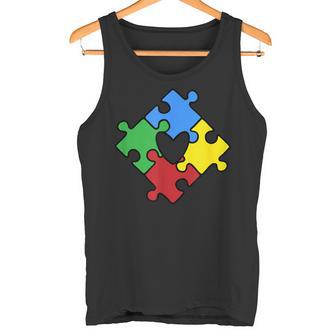 Corazón Puzzle Autismo Apoyo Diseño Especial Educaciónímbolo Camiseta sin mangas - Regaloses