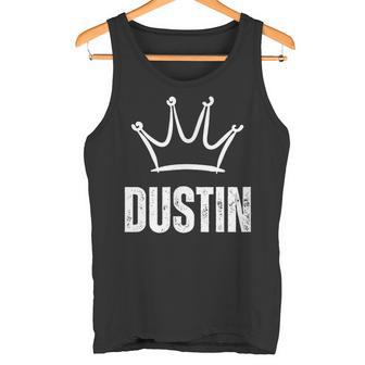 Corona King Dustin Ganador Personalizado De Primer Nombre De Cumpleaños 1 Camiseta sin mangas - Regaloses