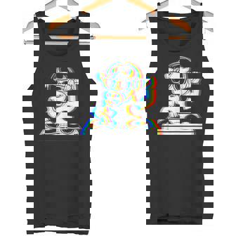Cow DJ Glitch Rave EDM Music Party Tank Top Tank Top | Mazezy