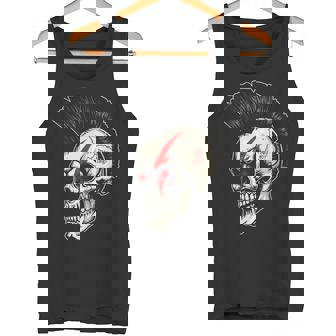 Crâne Punk Mohawk Rock Métalquelette Musicien Concert Débardeur e - Cadeauxyz