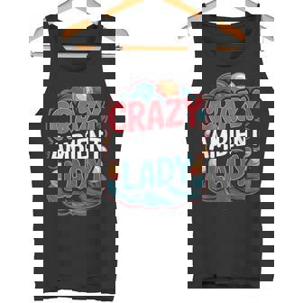 Crazy Ambient Lady Colorful Music Lover Tank Top | Mazezy