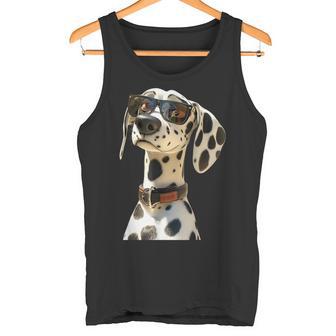 Dalmatiner Mitonnenbrille Hunde Ich Liebe Dalmatiner Tank Top - Geschenkecke