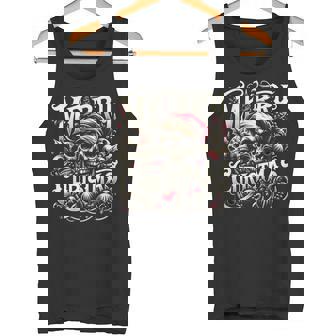 De Navidad Con Calavera Gótica Feliz Navidad Oscuro Holiday Camiseta sin mangas - Regaloses