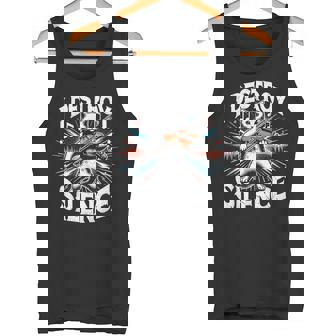 I Destroy Silence Orchestra Violin Cat Playing Viola Tank Top | Mazezy