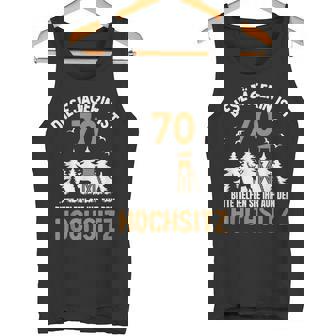 Diese Jägerin Ist 70 Jahre Hochsitz 70 Geburtstag Jagd Tank Top - Geschenkecke