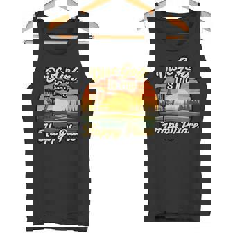 Disc Golf My Happy Place Sunset Frolf Player Tank Top | Mazezy