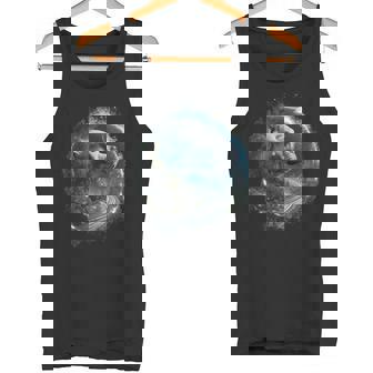 Diseño Artístico Retro De Pitbull Dog Al Atardecer Camiseta sin mangas - Regaloses